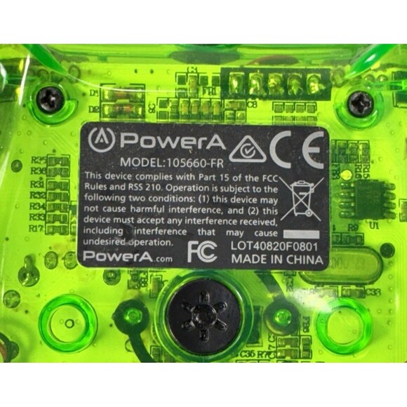 Xbox PowerA #105660-FR Mini Transparent Green Wired Controller Tested - Picture 8 of 9
